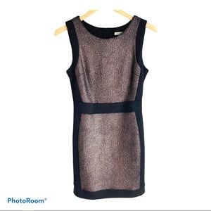 Lucy Paris Sleeveless Bodycon Dress with Copper Textured Fabric on Front Size M